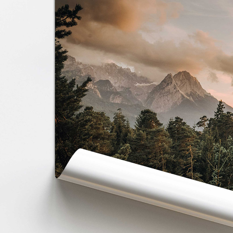 Twilight Alpine View Print, Paper, 12" H x 16" W x 0.1" D