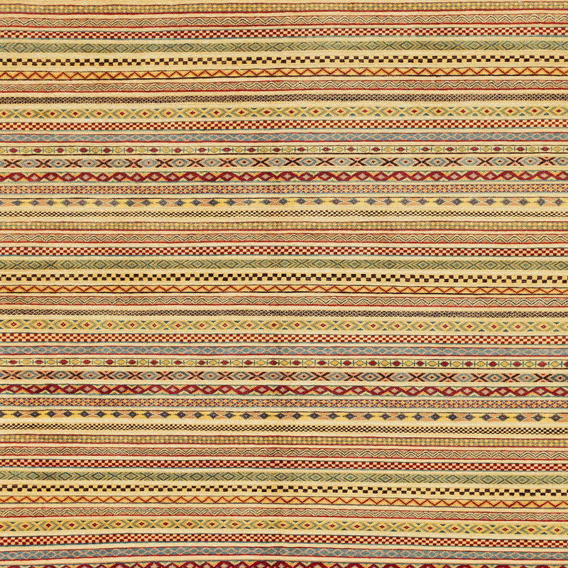 Tapis 100% abstrait 2216 lavable à la machine, Carré 5 pi