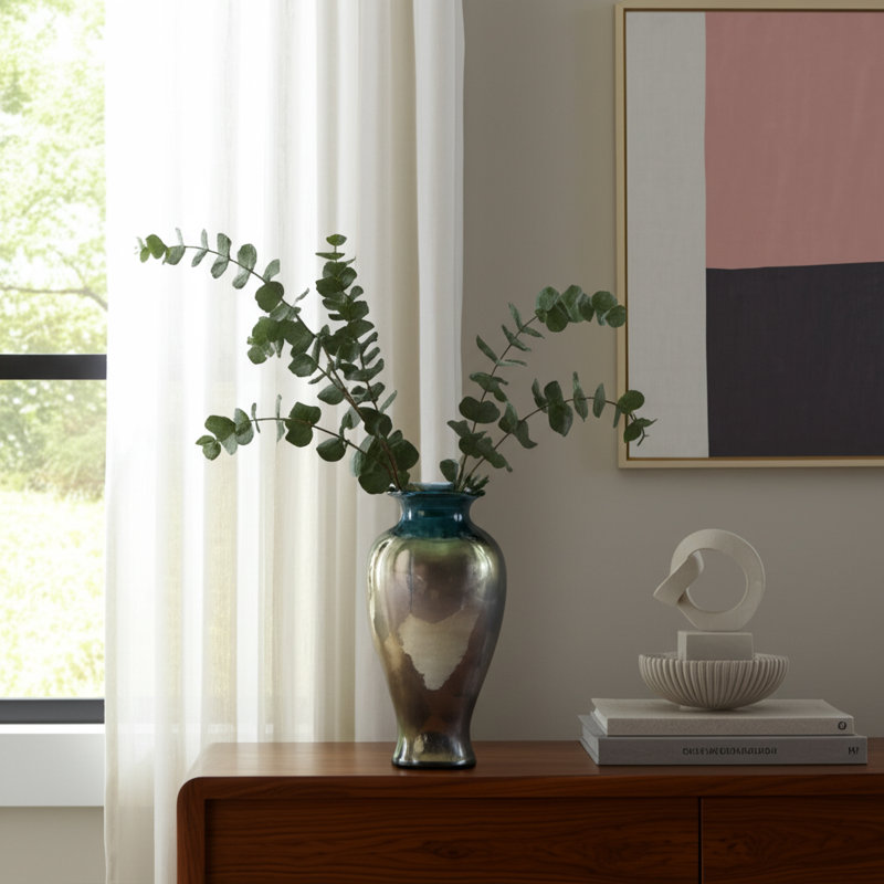 Vase en verre fabriqué à la main Iqraa - Élégant décor décoratif pour les styles moderne et glamour