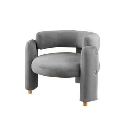 Fauteuil d'appoint rembourré en tissu Chetanna
