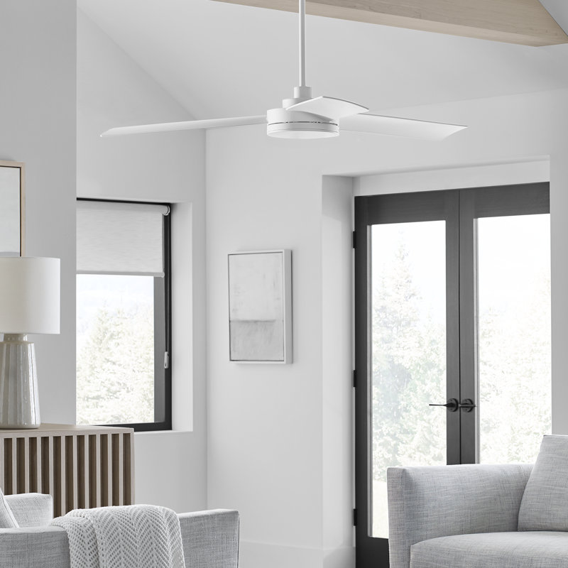 LED Ceiling Fan, Matte White