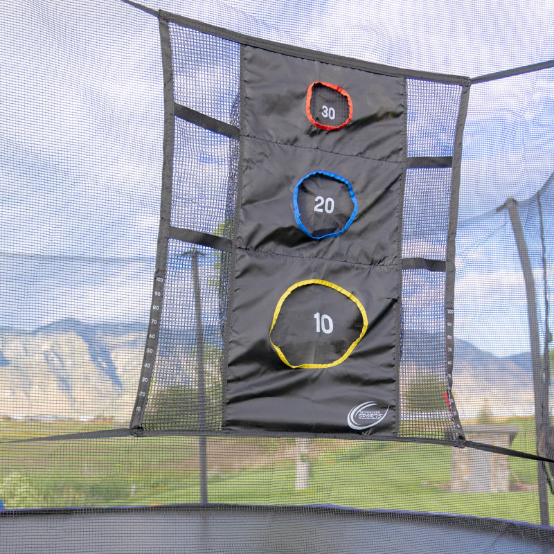 Skywalker 17' Oval Backyard Trampoline with Safety Enclosure, Blue