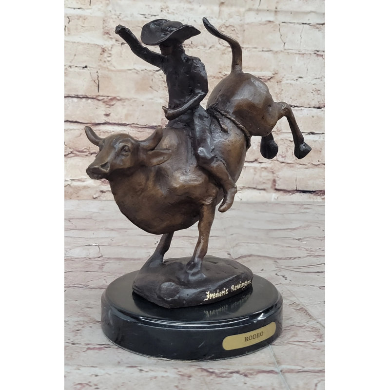Sculpture Rashee Rodeo Bull Rider Cowboy