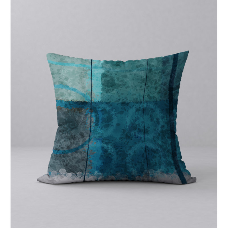 Coussin décoratif carrée de style supersonique, 18 po x 18 po