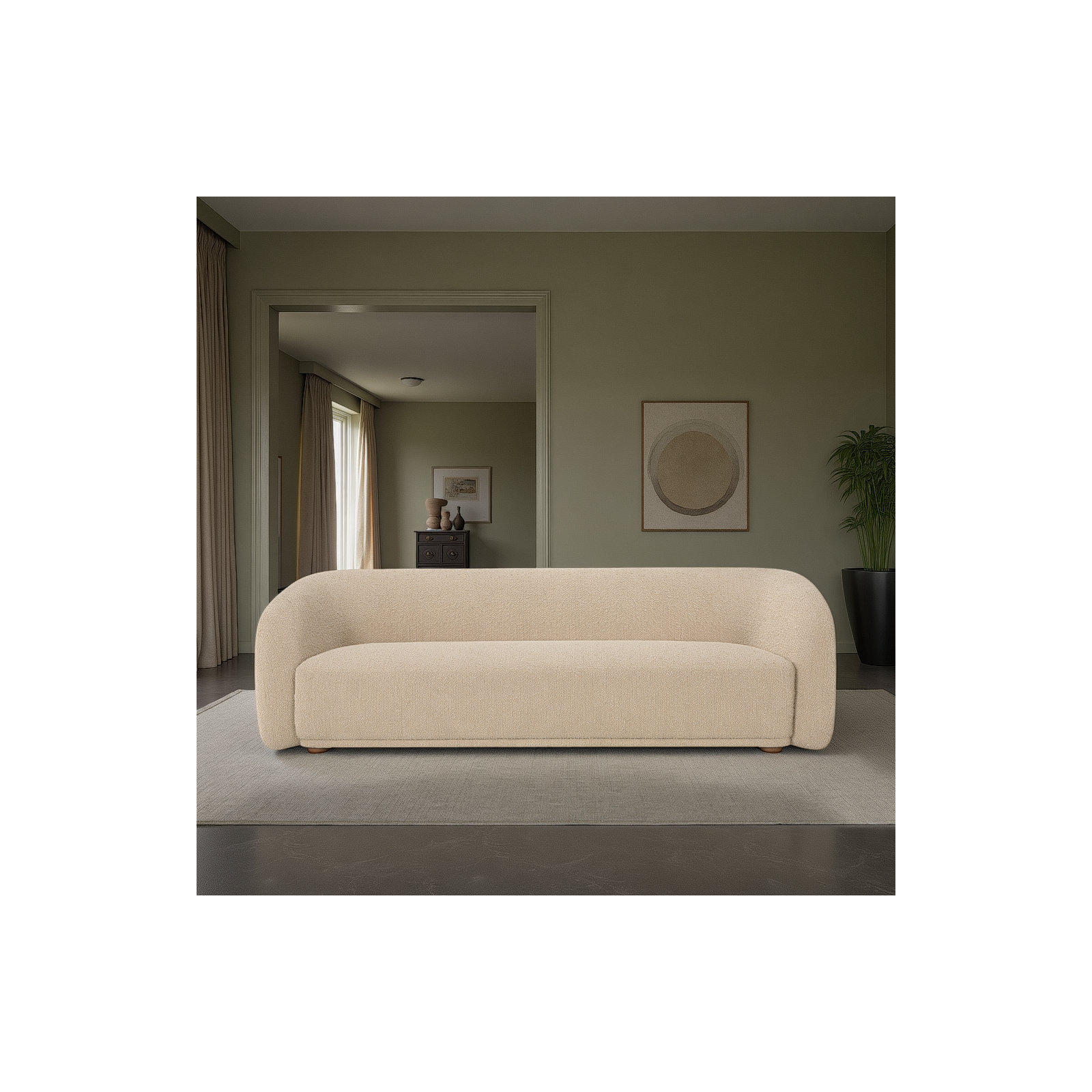 Penelope Sofa, Natural Boucle