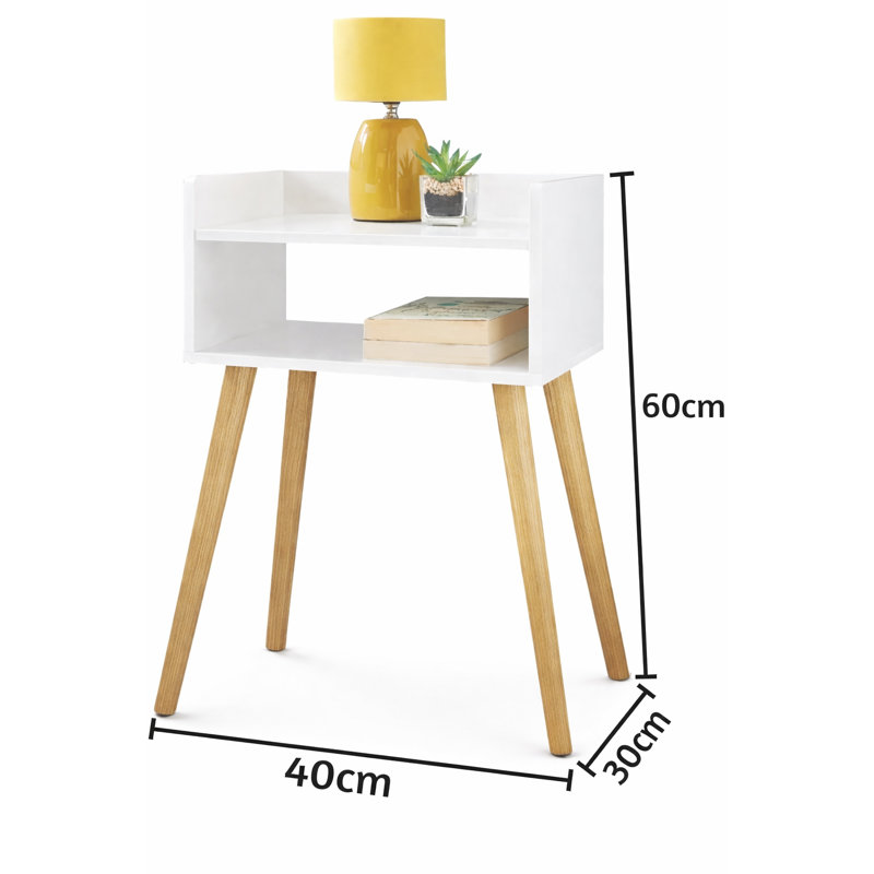 Ontario 40cm W Manufactured Wood Bedside Table
