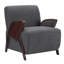 Fauteuil d'appoint moderne rembourré de 68,5 cm de large, structure en bois massif-860294341-860294347