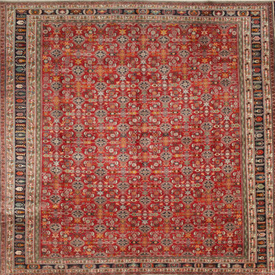 Tapis traditionnel rouge / beige / brun