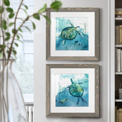 «Island Swim I», ensemble de 2 peintures