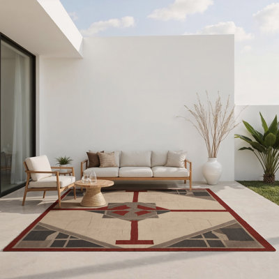 Mirrored Motion Indoor And Outdoor Area Rug