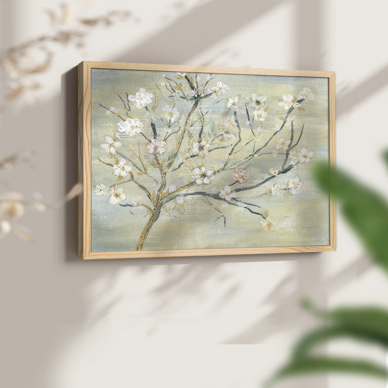«Blossoms & Spring Rain», impression encadrée, Naturel, H 11 po x l 14 po