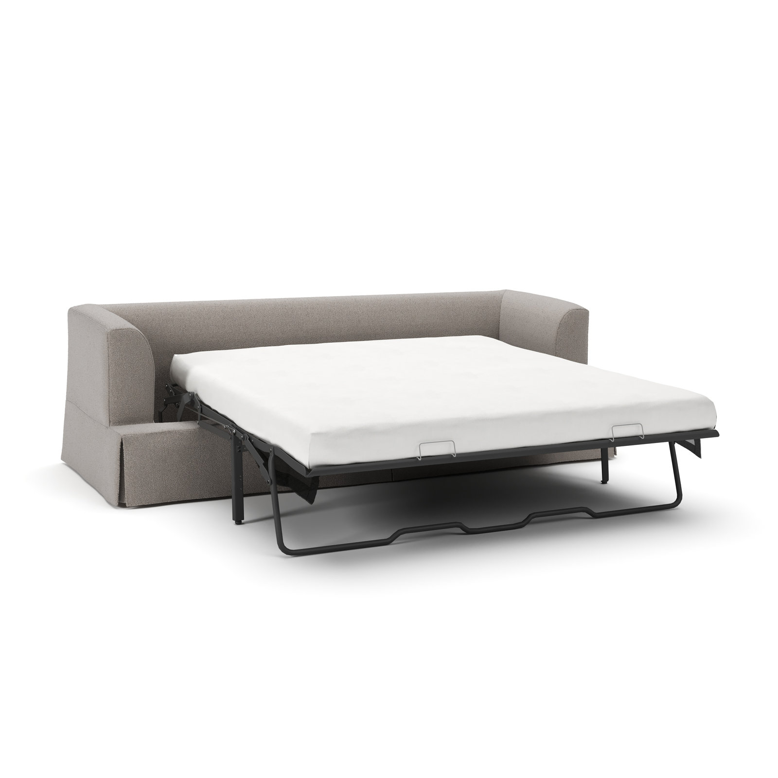 Lucia 92.5'' Upholstered Sleeper Sofa, Apollo Pebble Boucle
