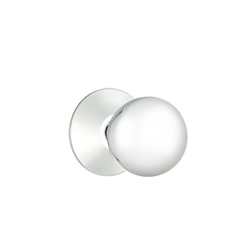 Privacy Orb Knob with Modern Rose, Polished Chrome