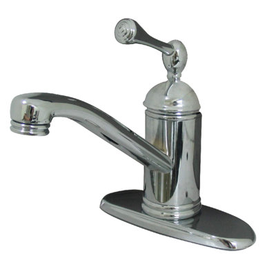 Kingston Brass Single-Handle 1-Hole Deck Mount Bathroom Faucet with Push Pop-Up