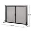 Pare-étincelles en fer de forme rectangulaire - aspect contemporain, H 31,09 po x l 40,88 po