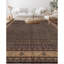 Tapis oriental noir / brun en laine noué à la main Manchuria