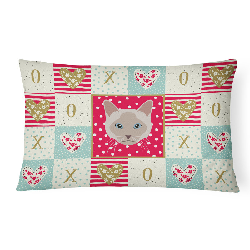  Coussin d'extérieur rectangulaire avec rembourrage pour chat lilas thaïlandais