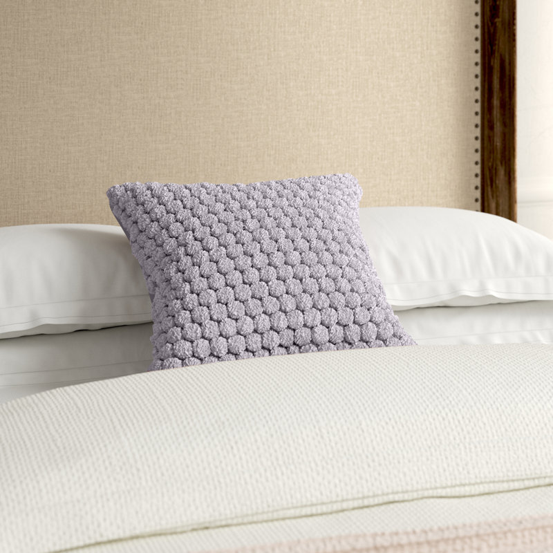 Camargue Collection Cotton Throw Pillow, Purple, 20" H x 20" W