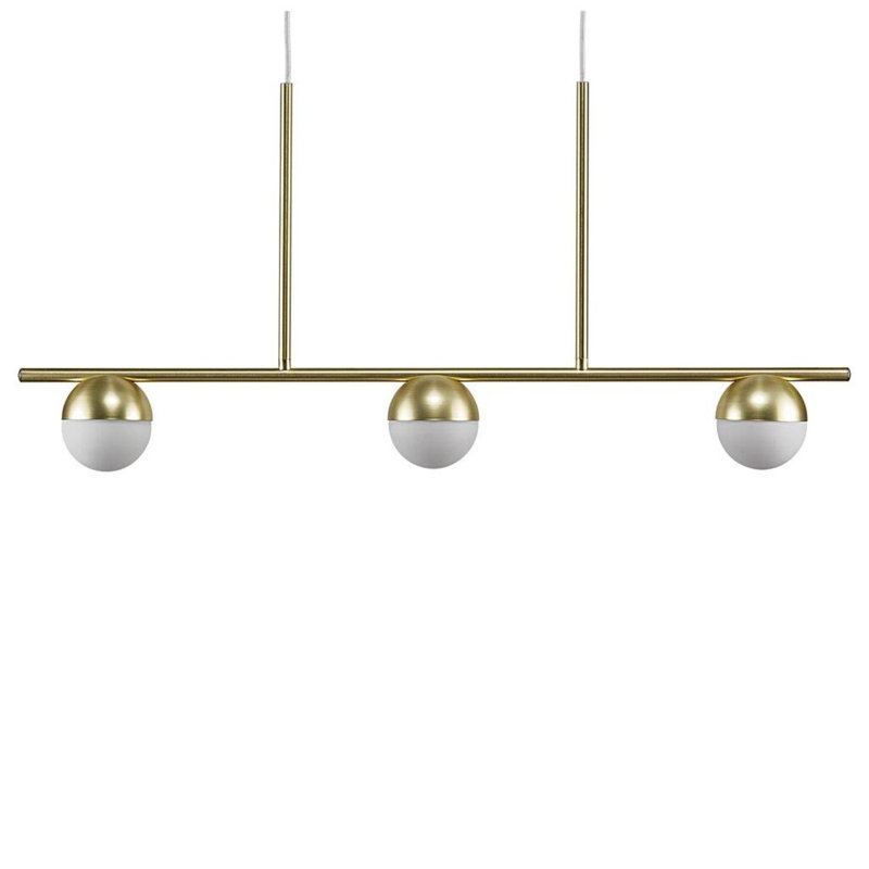 3 - Light Kitchen Island Pendant, Brass