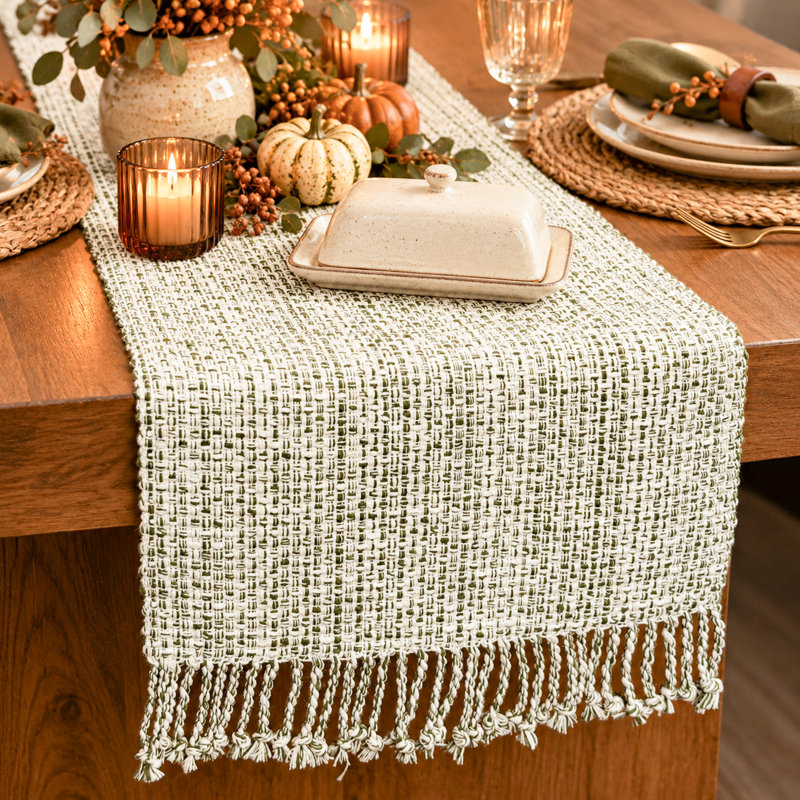 Chemin de table Pebble, Vert
