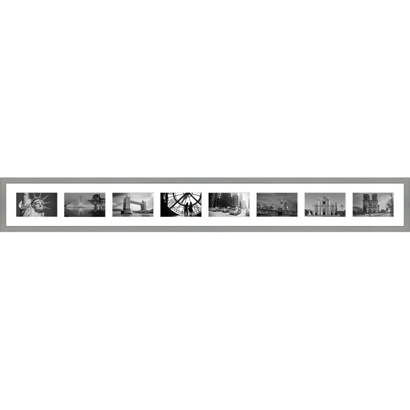 Kylena Wood Picture Frame with Mat, Light Grey