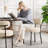 Sherpa Fabric Upholstered Dining Chairs With Backrest For Dining Room, Kitchen, Living Room-1018744-20026932