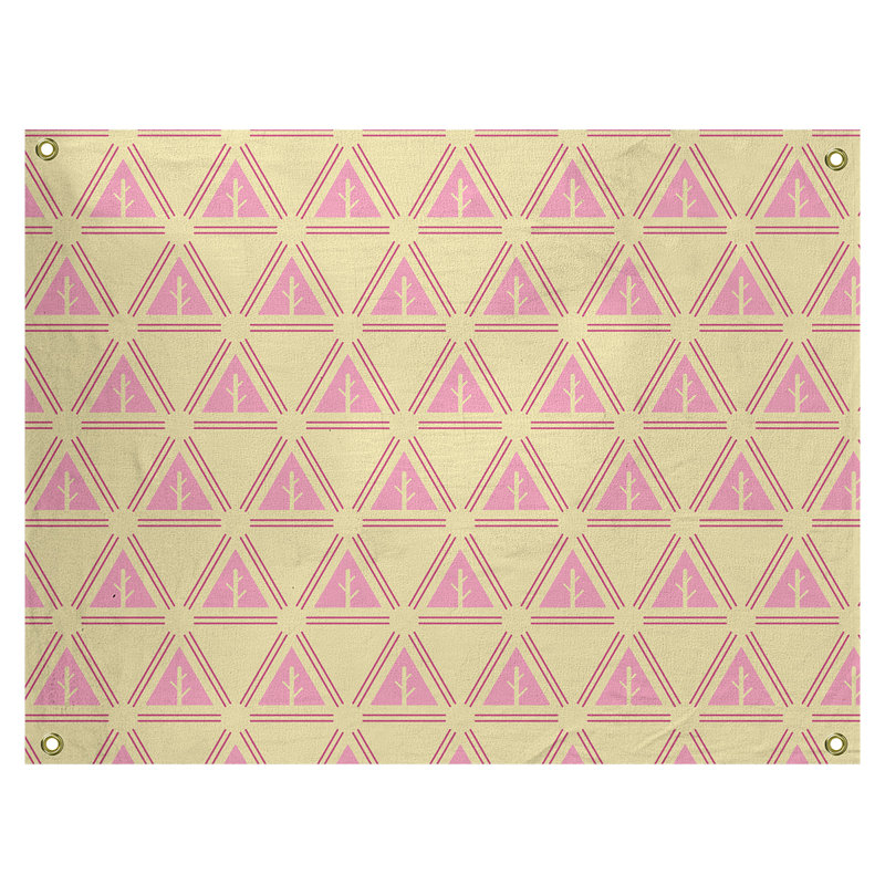 Tapisserie Barbra, H 50 po x l 59 po, Rose / Jaune