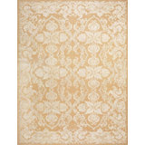 Flatweave Wool Floral Area Rug