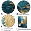 Gold Teal Ocean Spiral I - Abstract Spirals, reproduction sur toile encadrée-1538211507-1538211518