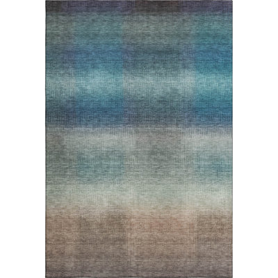 Premium Machine Washable Hooley AMF1735 Squares Rug