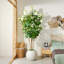 Grand arbre d'hortensia artificiel de 8 pi avec tiges de bois véritable