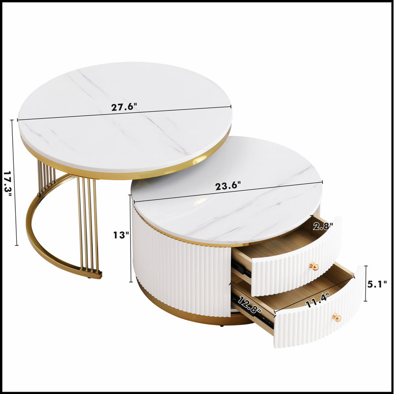 Ensemble de tables basses gigognes 2 pièces Modern Modern