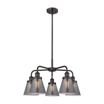 Lustre suspendu 5 lumières Cone