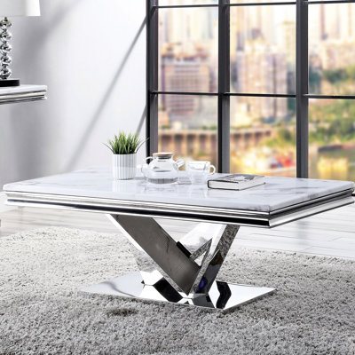 Table basse l 50,6 po Glam, chrome