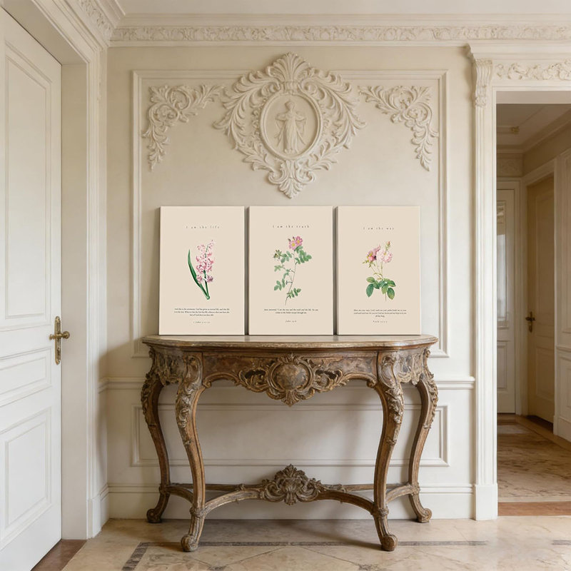 3 Piece Wrapped Canvas Print, 60 cm H x 40 cm W