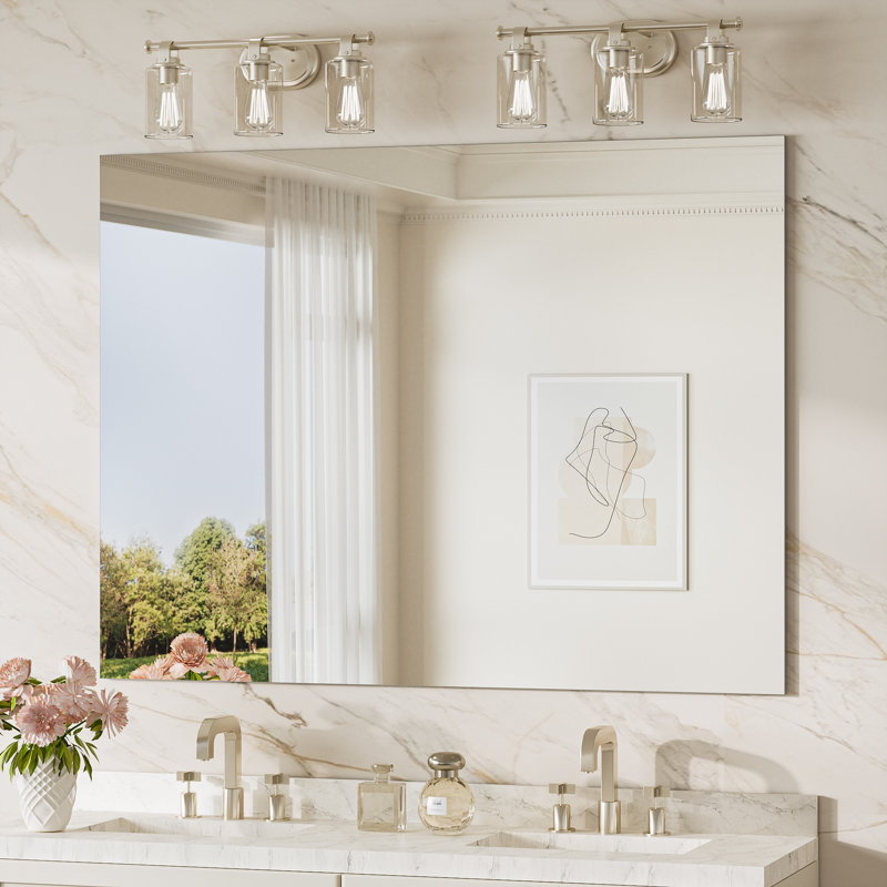 Miroir de salle de bain sans cadre, Rectangulaire, 36 po x 48 po