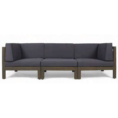 Ensemble de canapé modulaire d'extérieur à 3 places Brava