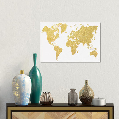 Carte dorée - giclée sur toile tendue avec châssis