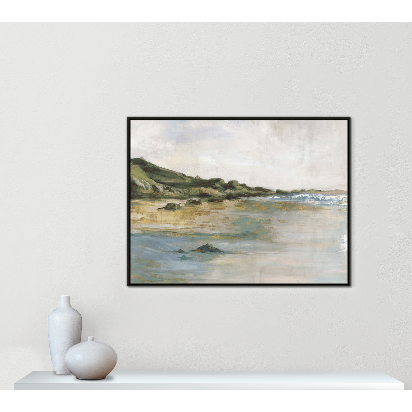 Cordoba "Tide's Edge" Print, Espresso, 37.5" H x 49.5" W