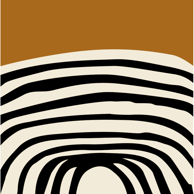 Coussin décoratif intérieur / extérieur en polyester filé Izzy, 19 po x 19 po, Orange, blanc cassé, noir