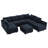Tremee Modular Corner Sectional Velvet Sofa & Chaise with Ottoman-87395727