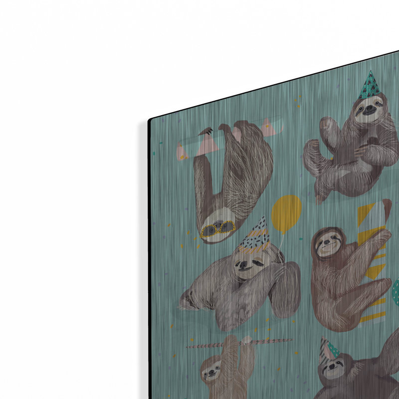 «Party With Sloths» par Hanna Melin, H 16 po x l 12 po