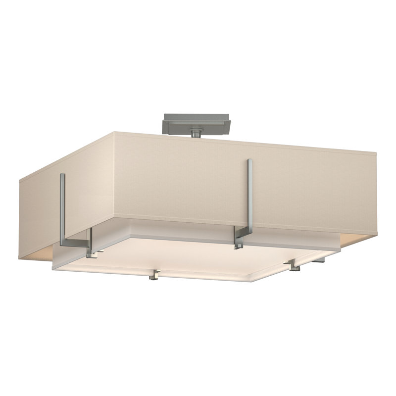 Exos 4 - Light 20.6" Semi Flush Mount, Flax, Vintage Platinum