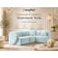 6 Seater Velvet Sofa & Chaise-924740437