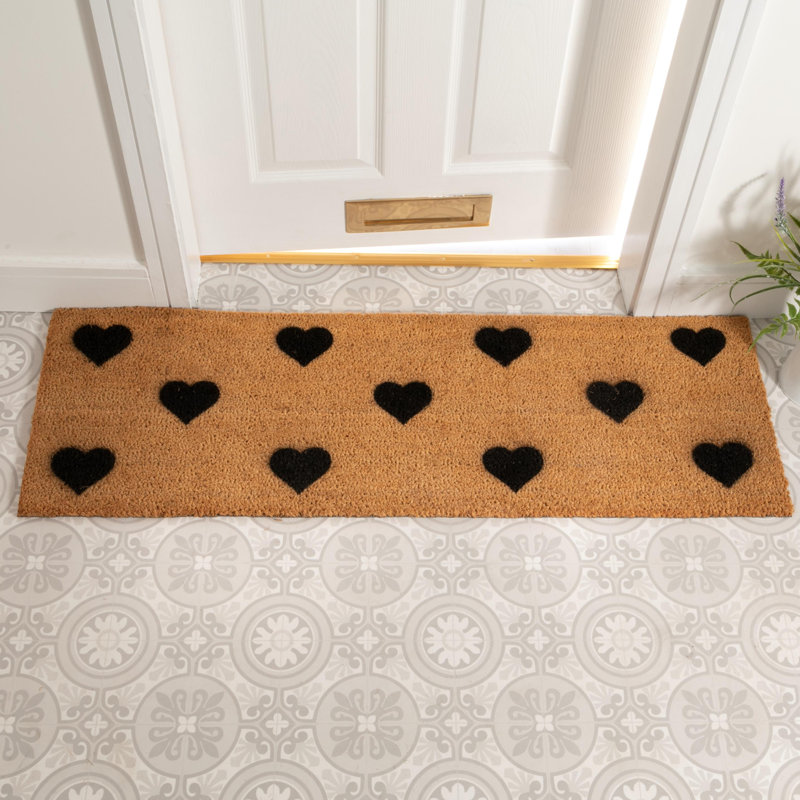 Geting Non-Slip Outdoor Doormat, Natural/Black
