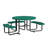Leisure Craft 46" Round ADA Accessible Outdoor Picnic Table with 3 Bench Seats-13673065