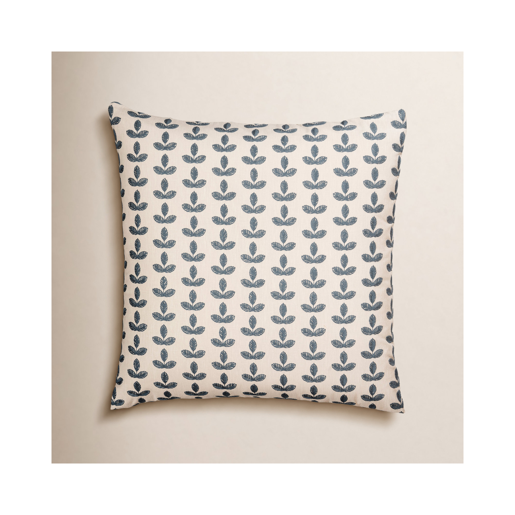 Birch Lane Trillium Throw Pillow Throw, Square 18", Polyester, Blue Floral