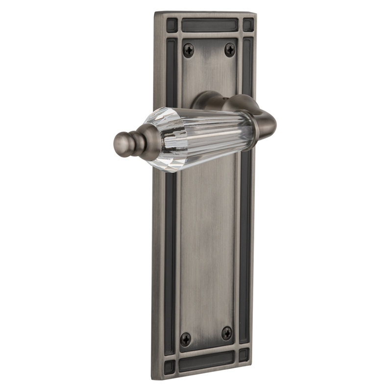 Mission Plate Single Dummy with Parlour Lever, Antique Pewter