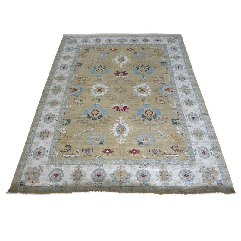 Tapis beige unique de 9 pi 4 po x 11 pi 10 po