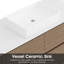 Meuble-lavabo mural simple 48 po avec comptoir en quartz blanc et lavabo en céramique, chêne naturel